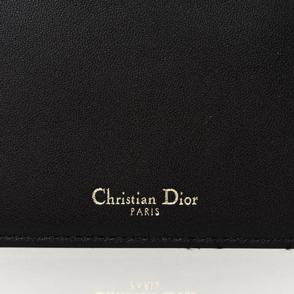 Christian Dior Lambskin Cannage Lady Dior Chain Wallet Black 7 of 10