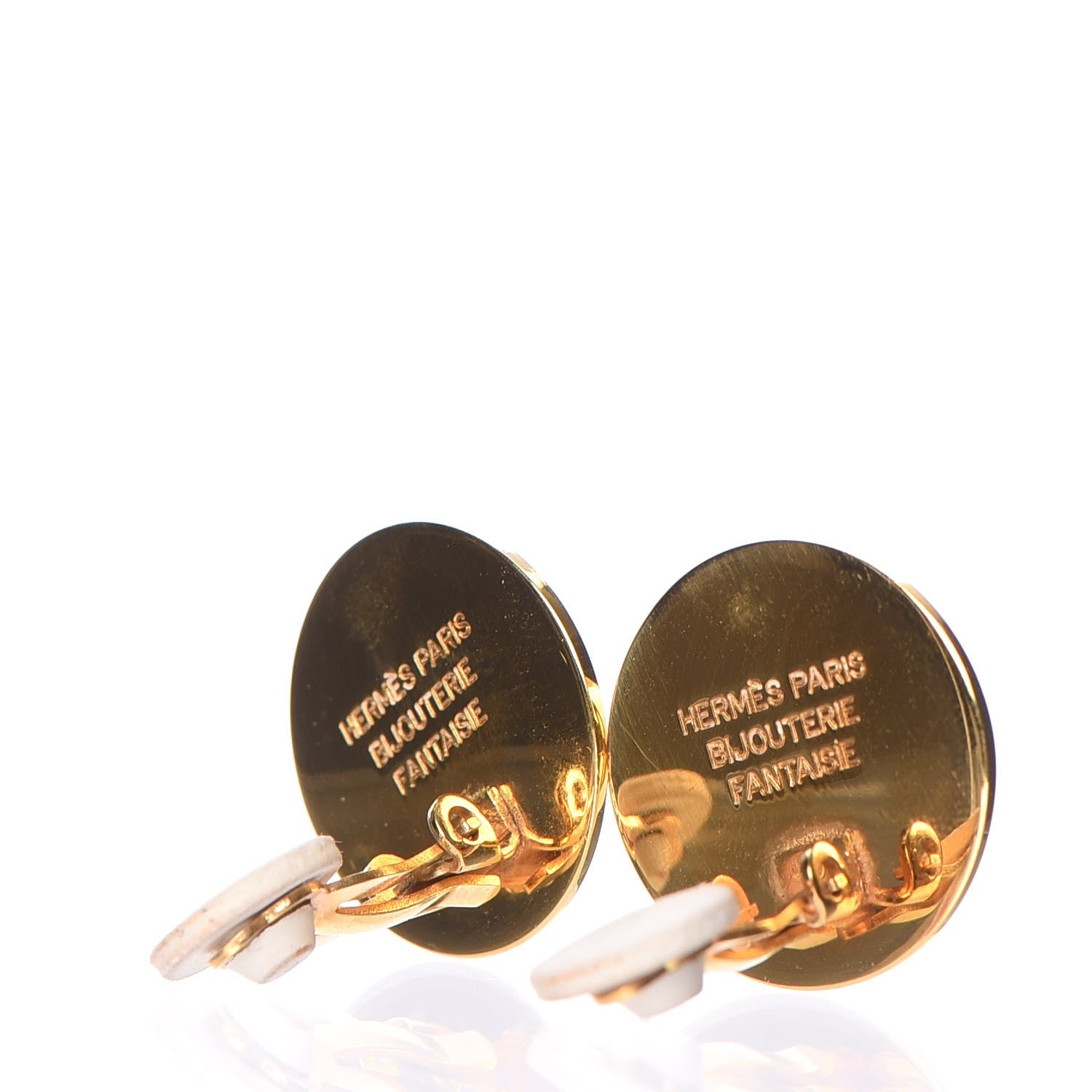 Hermes Clou De Selle Clip On Earrings Gold 3 of 5