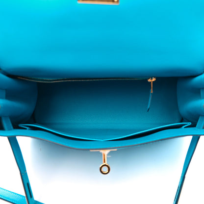 Hermes Evercolor Kelly Retourne 28 Bleu Frida 4 of 9