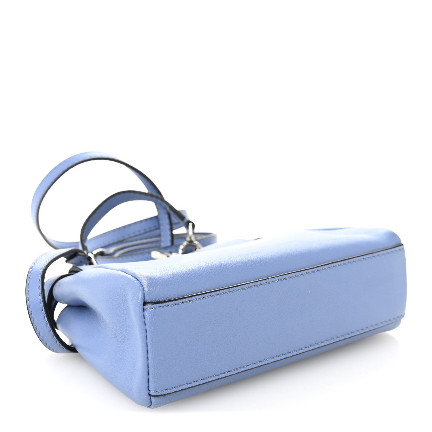 Fendi Shiny Nappa Micro Peekaboo Iconic Satchel Nebula 6 of 19