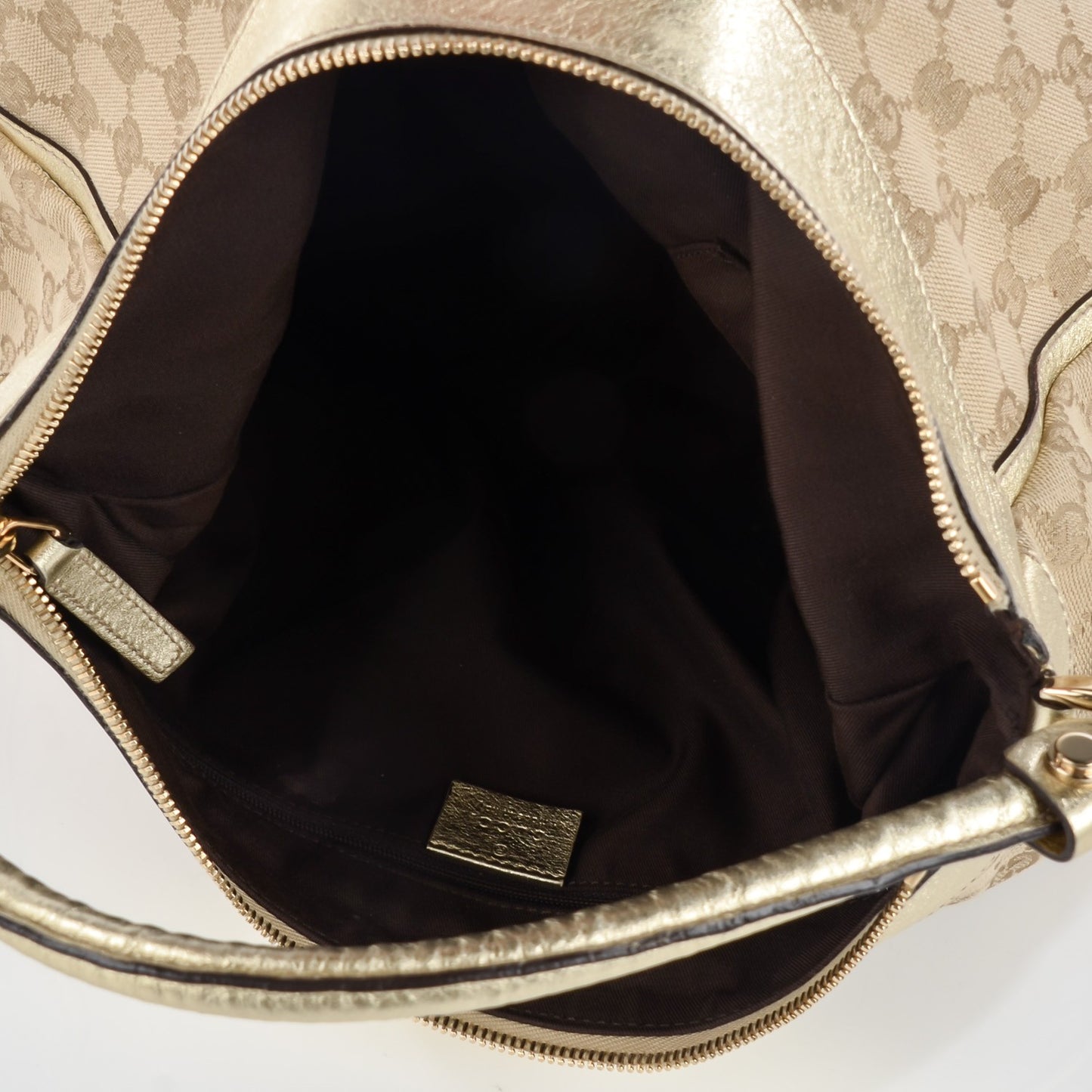 Monogram Large D Gold Hobo Gold