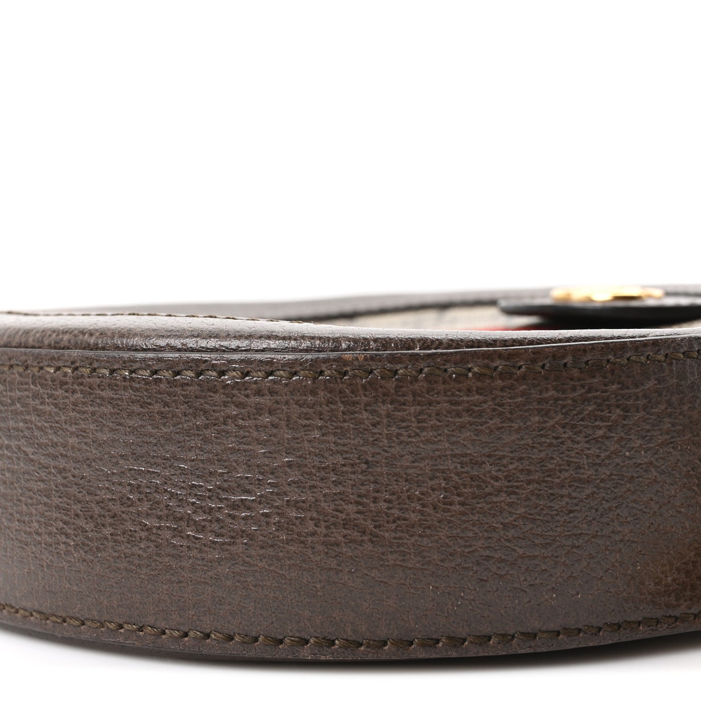 GG Supreme Monogram Web Mini Ophidia Round Shoulder Bag Brown