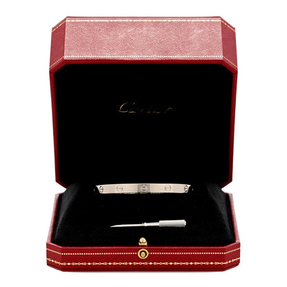 Cartier 18K White Gold LOVE Bracelet 18 5 of 5