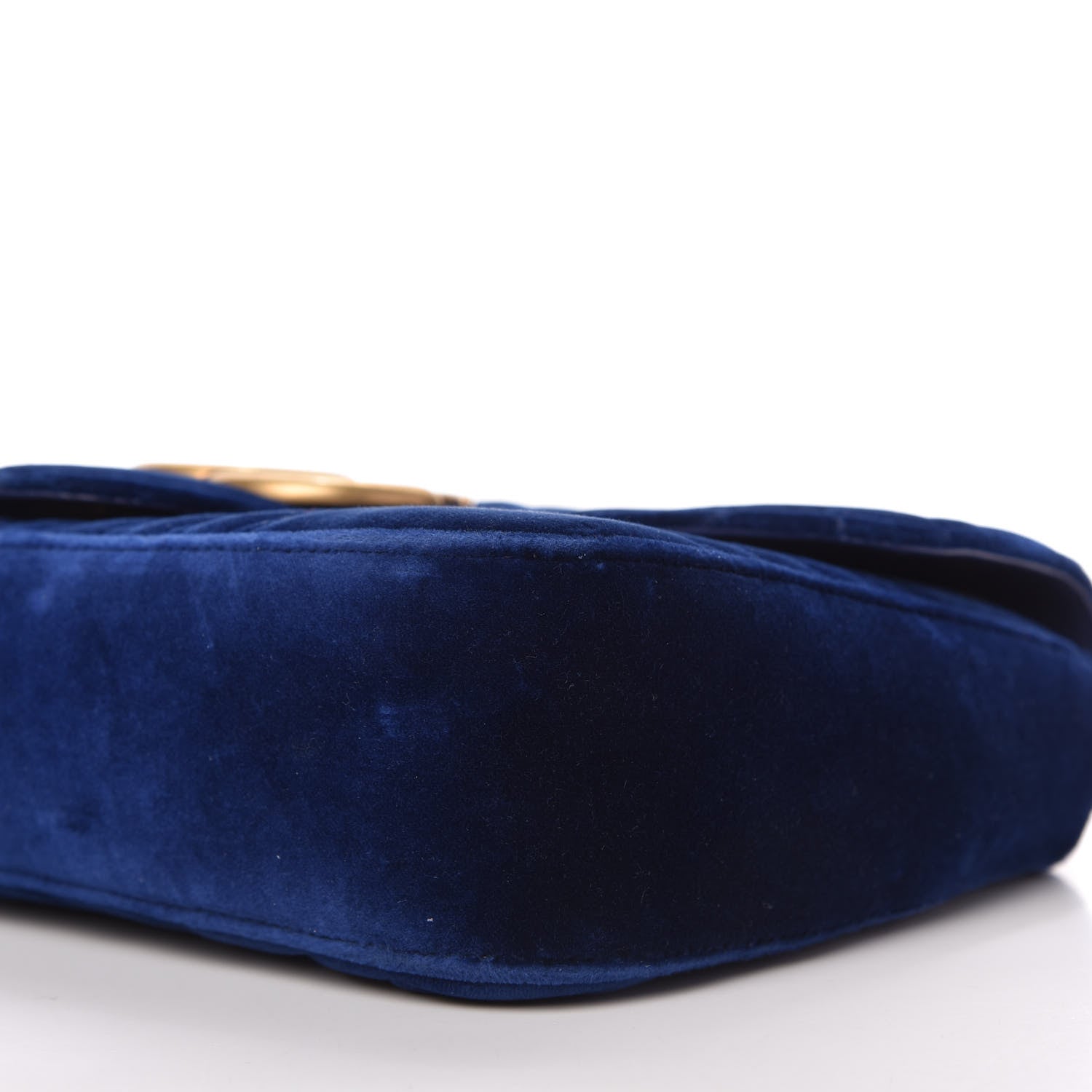 Gucci Velvet Matelasse Medium GG Marmont Shoulder Bag Cobalt Blue 7 of 11