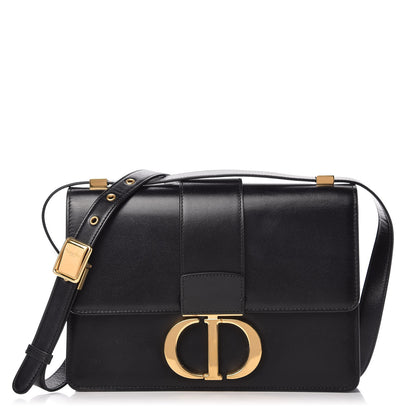 Christian Dior Smooth Calfskin 30 Montaigne Flap Bag Black 1 of 9