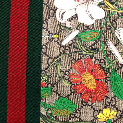 Gucci GG Supreme Monogram Flora Web Large Ophidia Tote Red 8 of 10