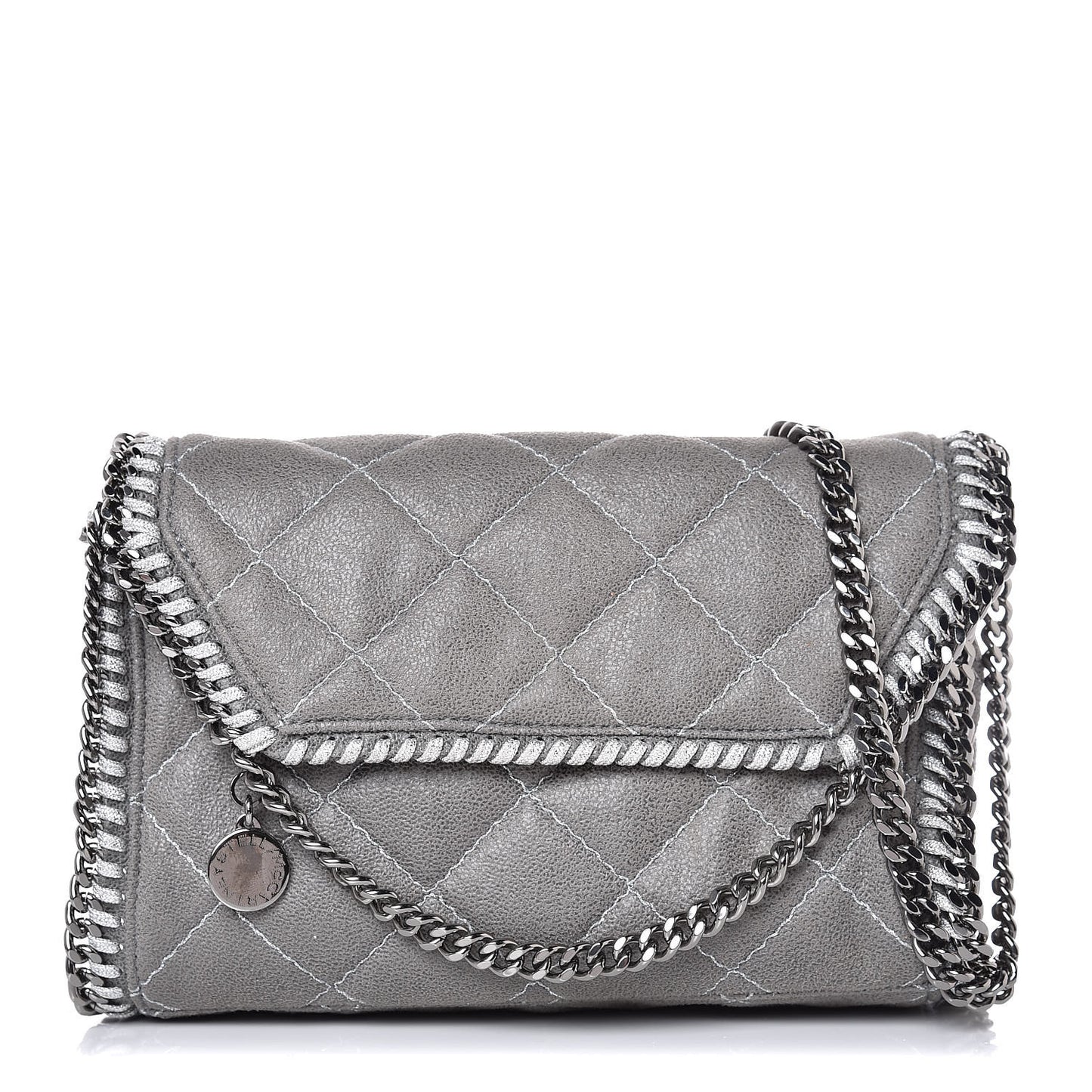 Shaggy Deer Quilted Mini Falabella Grey