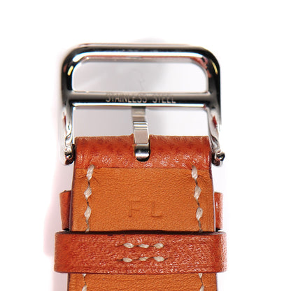 Hermes Stainless Steel Epsom 30.5mm Heure H Hour Quartz Watch Gold 10 of 12