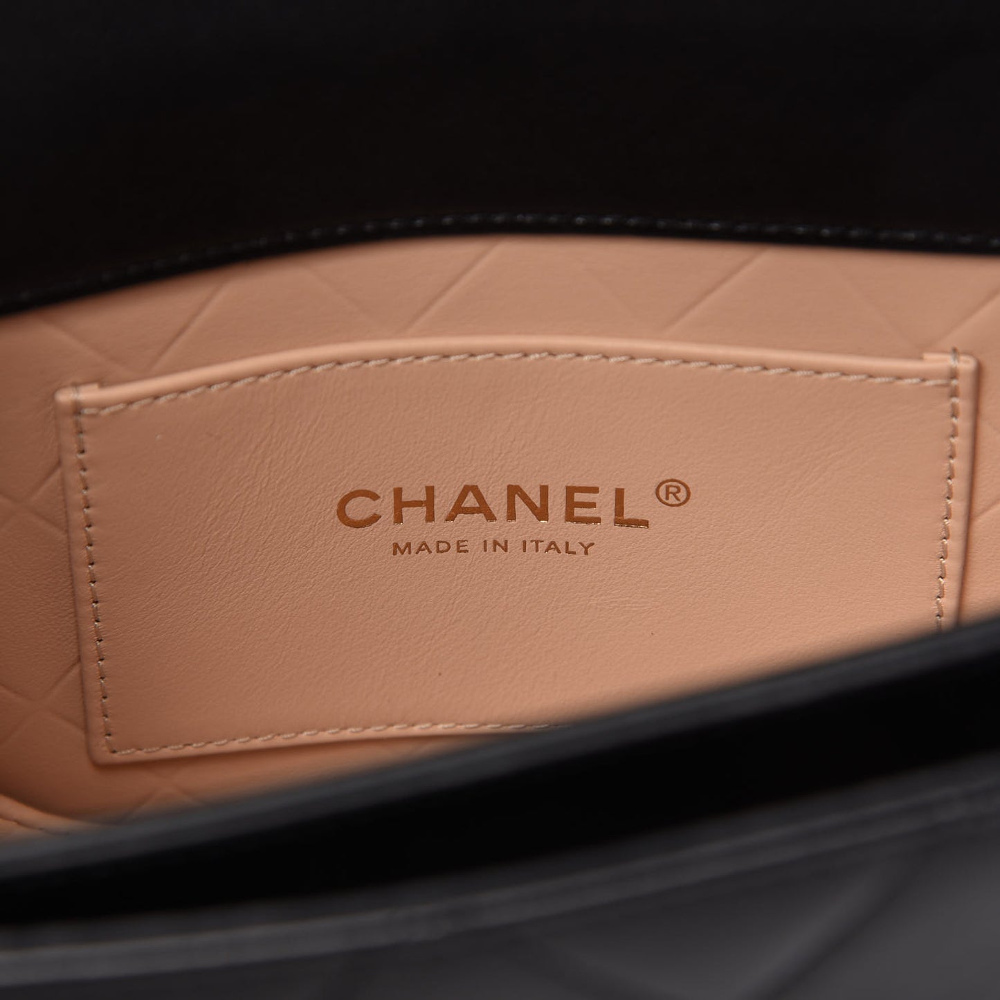 Calfskin Quilted Moon Messenger Black
