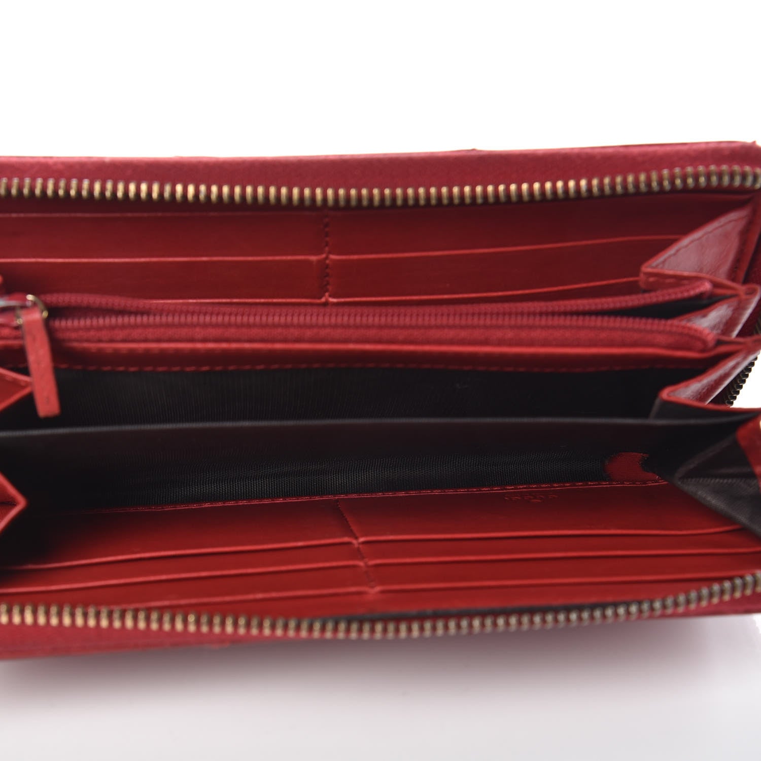 Gucci Calfskin Matelasse GG Marmont Zip Around Wallet Hibiscus Red 5 of 15