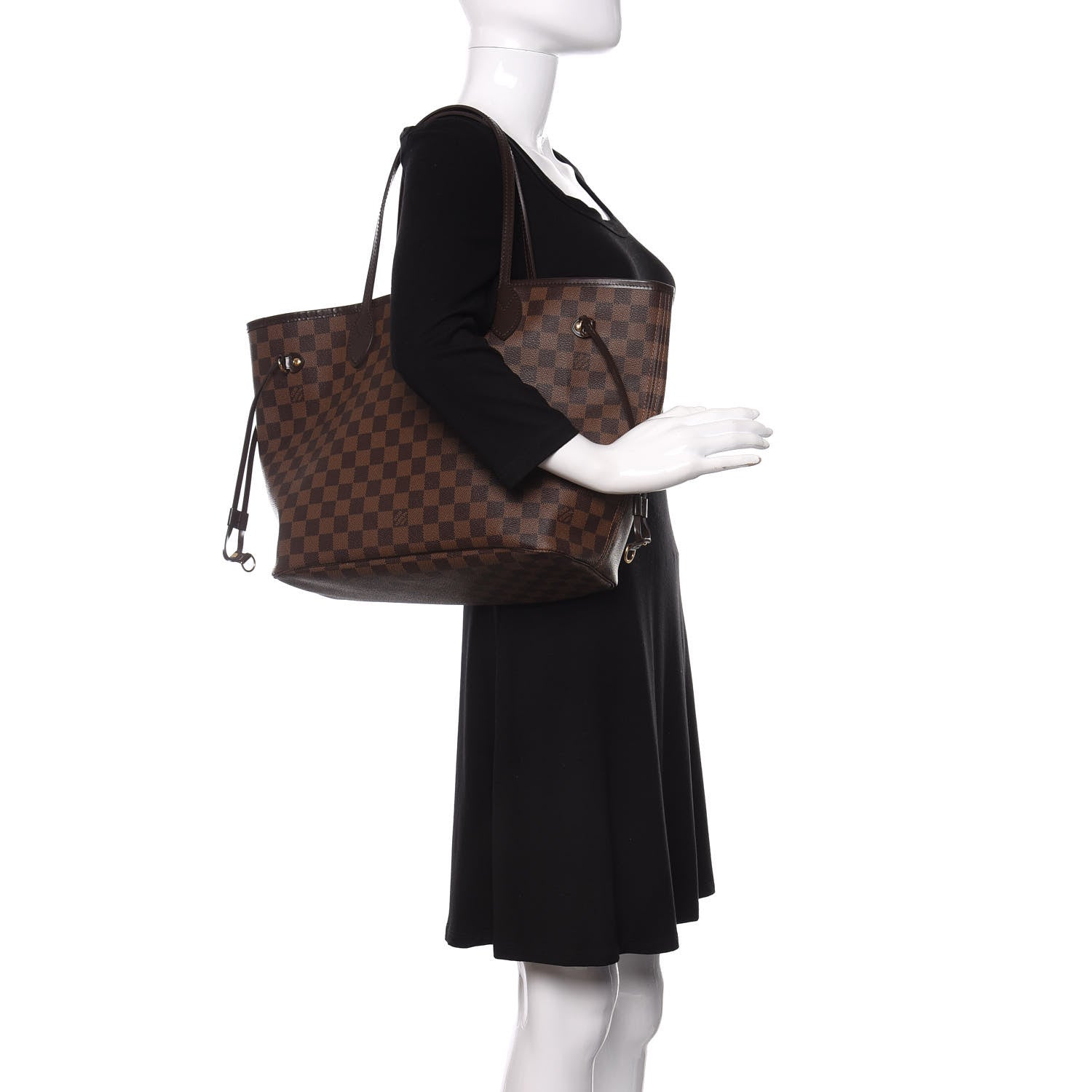 Louis Vuitton Damier Ebene Neo Neverfull MM Rose Ballerine 2 of 11