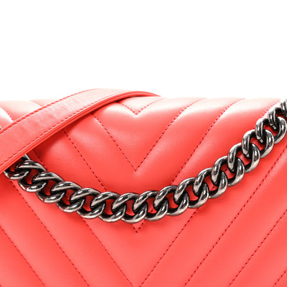 Chanel Lambskin Chevron Quilted Medium Boy Flap Orange 8 of 10