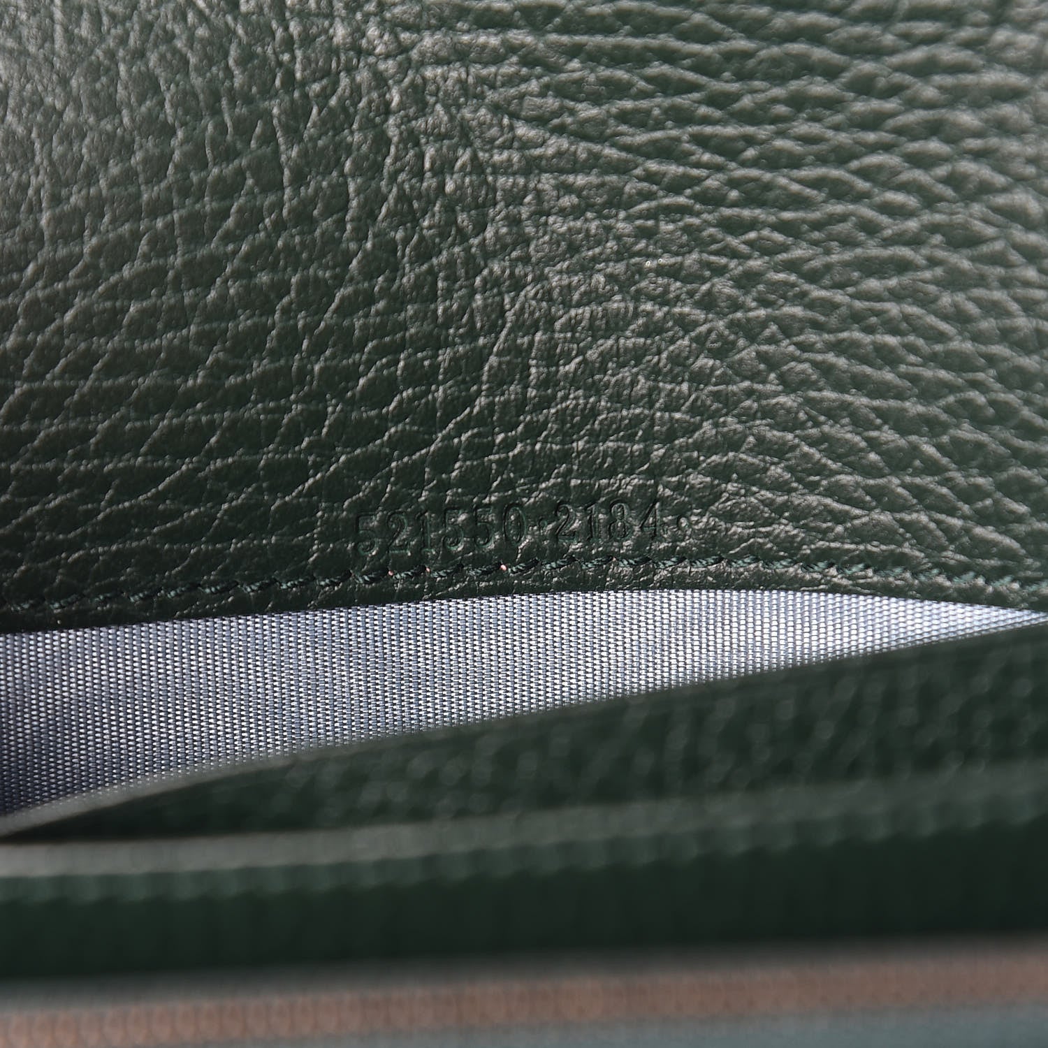 Gucci Calfskin Garden Dionysus Chain Wallet Emerald 7 of 9