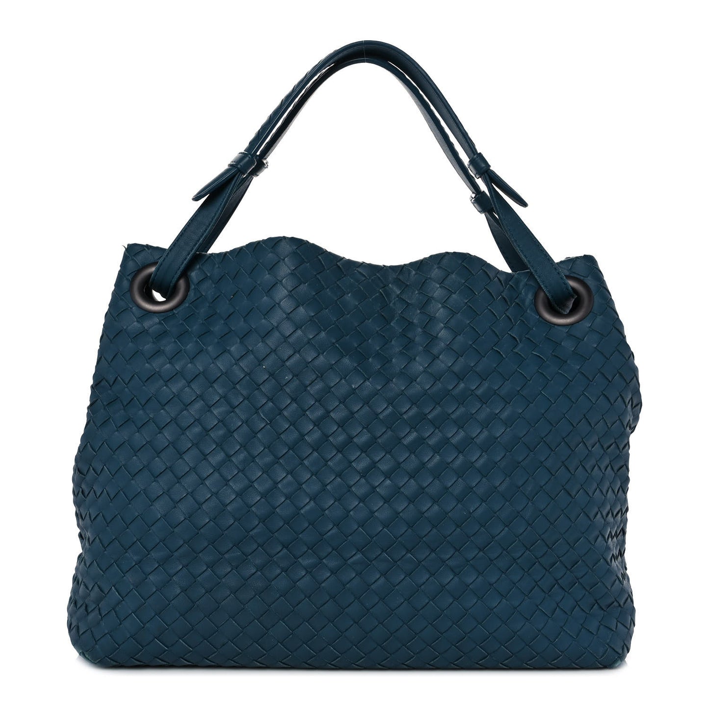 Nappa Intrecciato Medium Garda Bag Blue