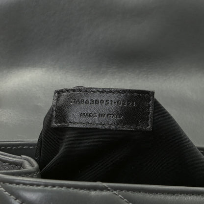 Saint Laurent Calfskin Y Quilted Monogram Toy Loulou Satchel Storm 8 of 15