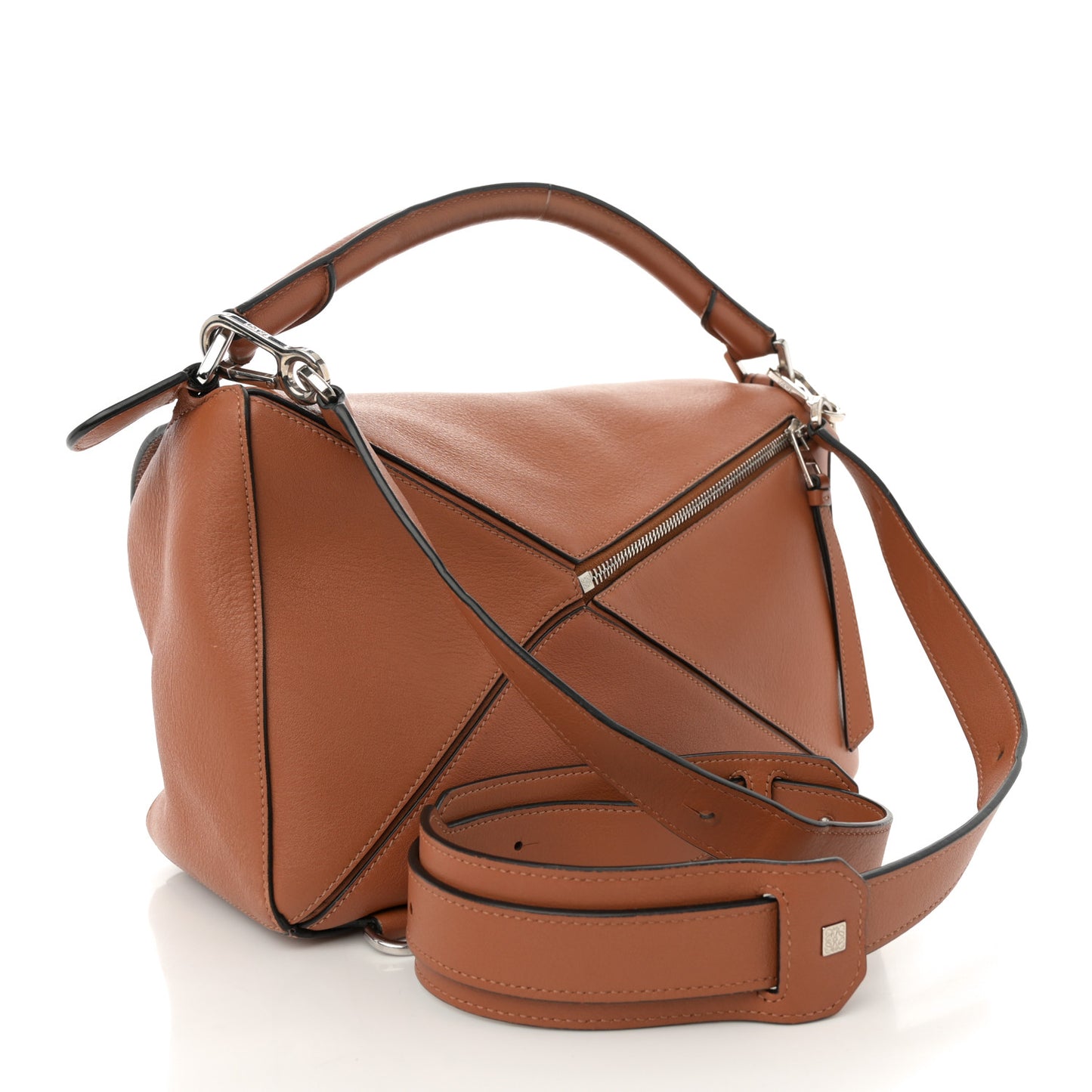 Calfskin Medium Puzzle Bag Tan