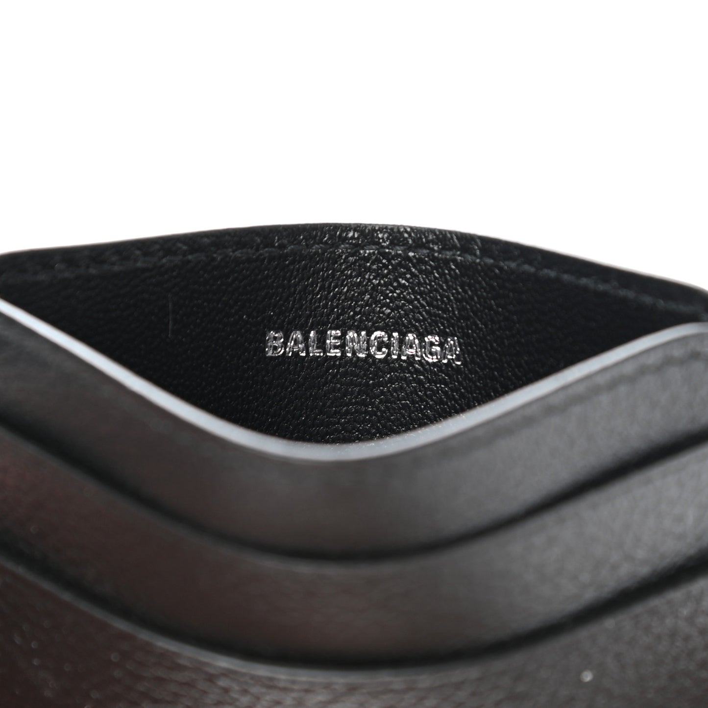Grained Calfskin BB Card Holder Black