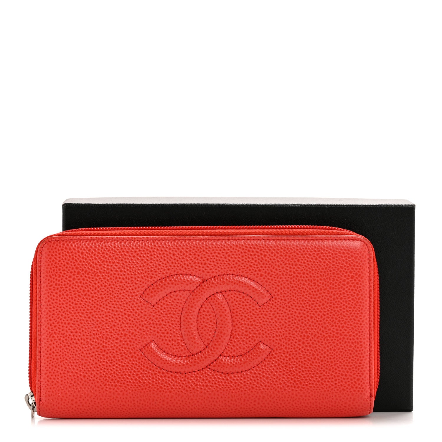 Chanel Caviar Large Timeless CC Zip Around Wallet Red 13 of 13
