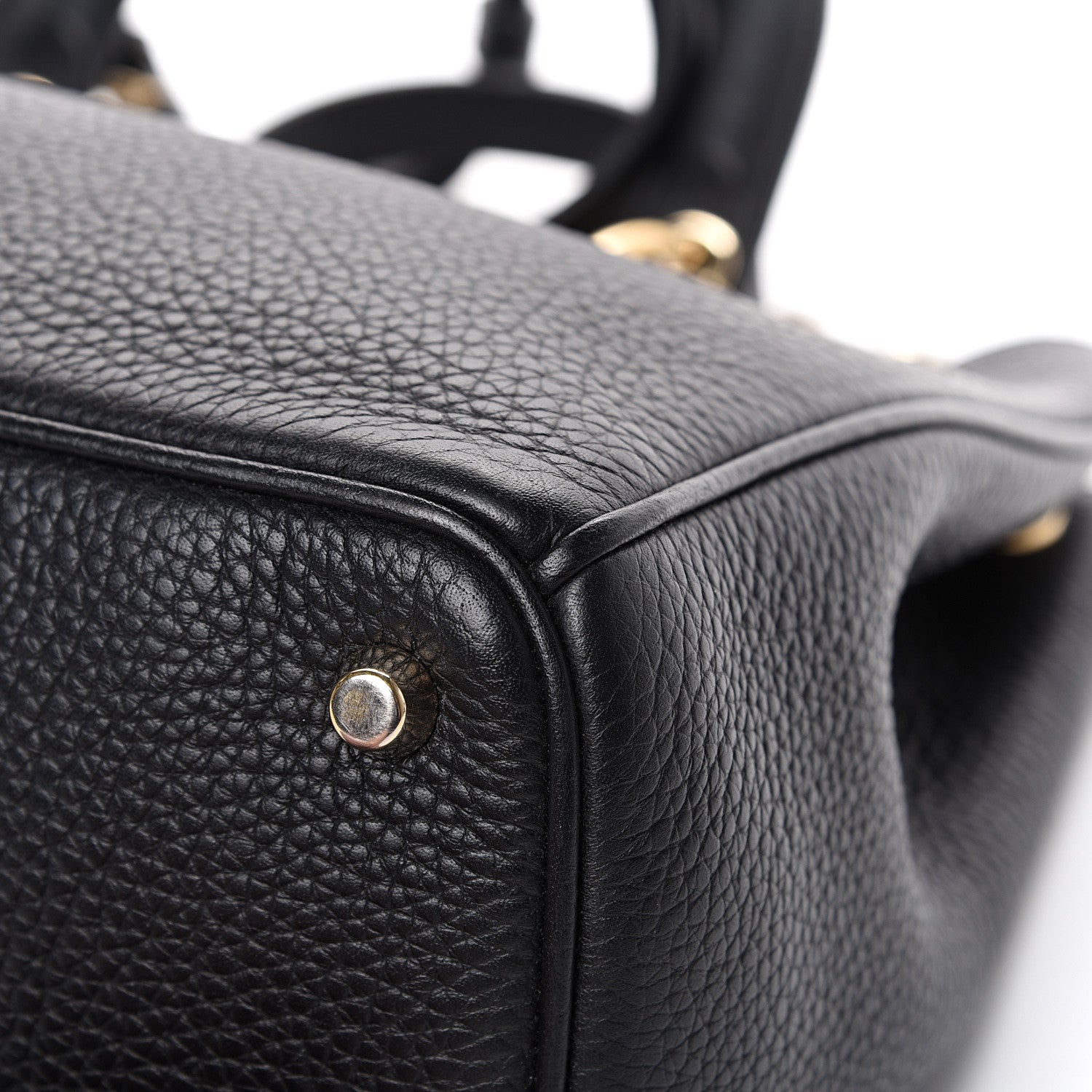 Christian Dior Bullcalf Medium Diorissimo Tote Black Rose Indien 11 of 14