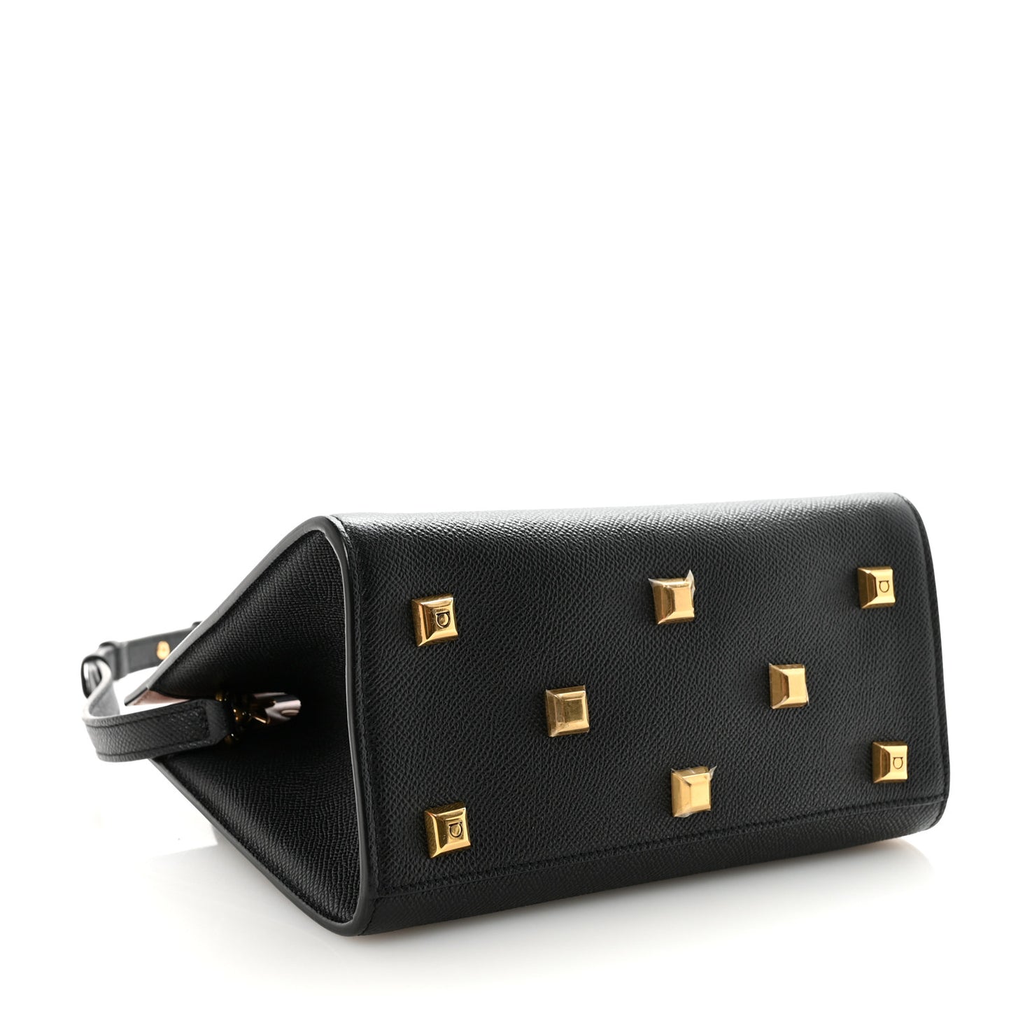 Calfskin Small The Studio Box Bag Black