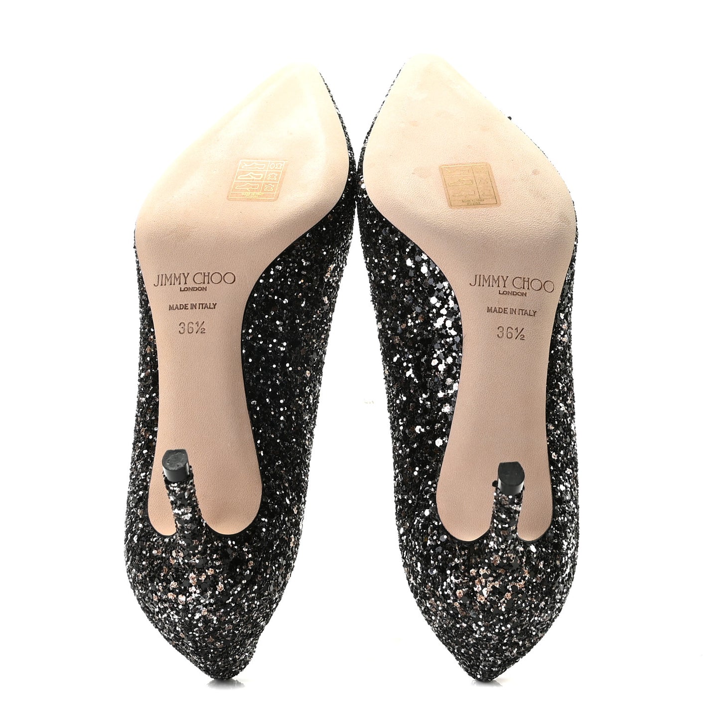 Coarse Glitter Pointy Toe Romy 40 Pumps 36.5 Twilight