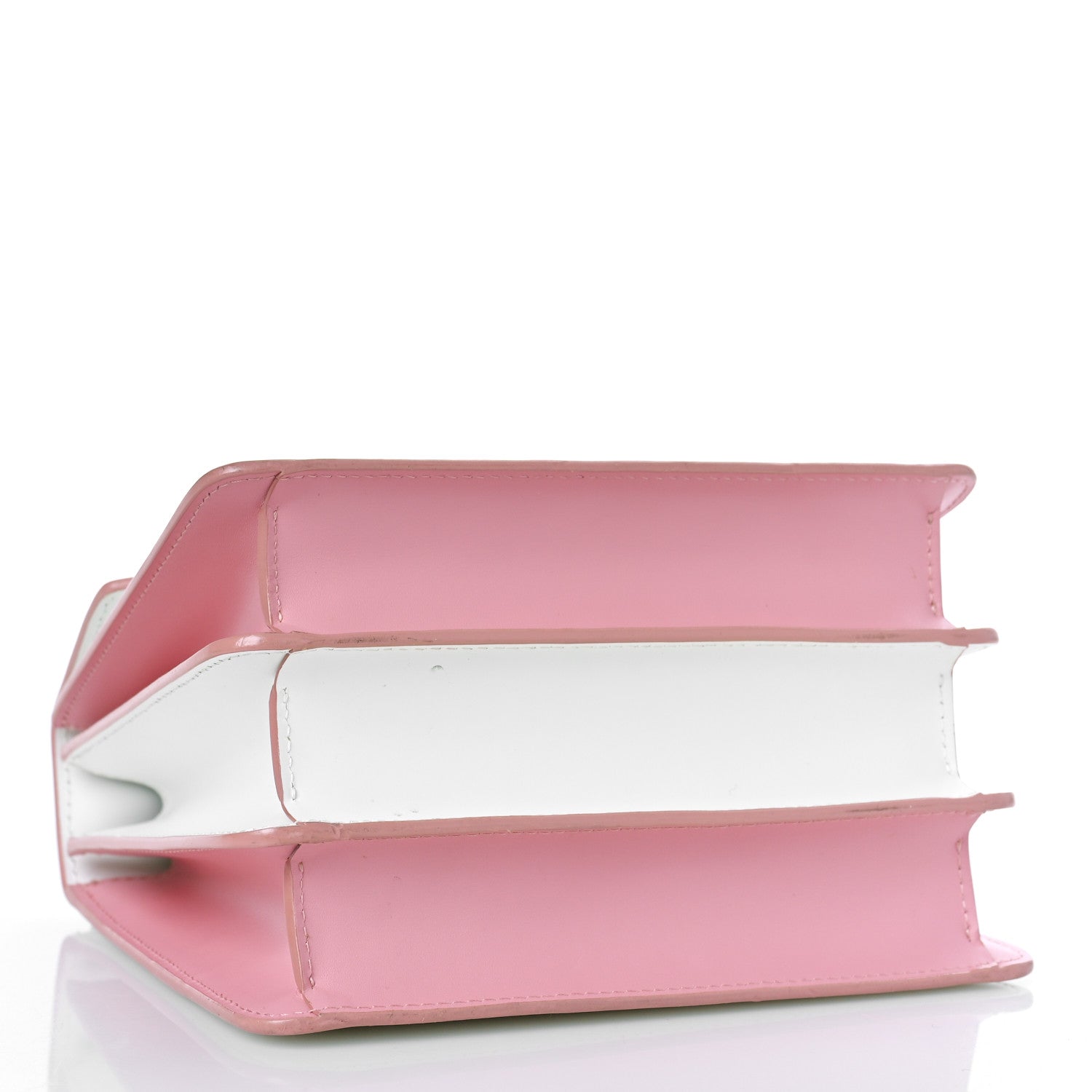Bulgari Calfskin Serpenti Forever Top Handle White Pink 3 of 7