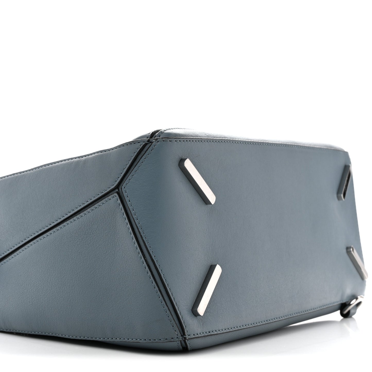 Calfskin Medium Puzzle Bag Stone Blue
