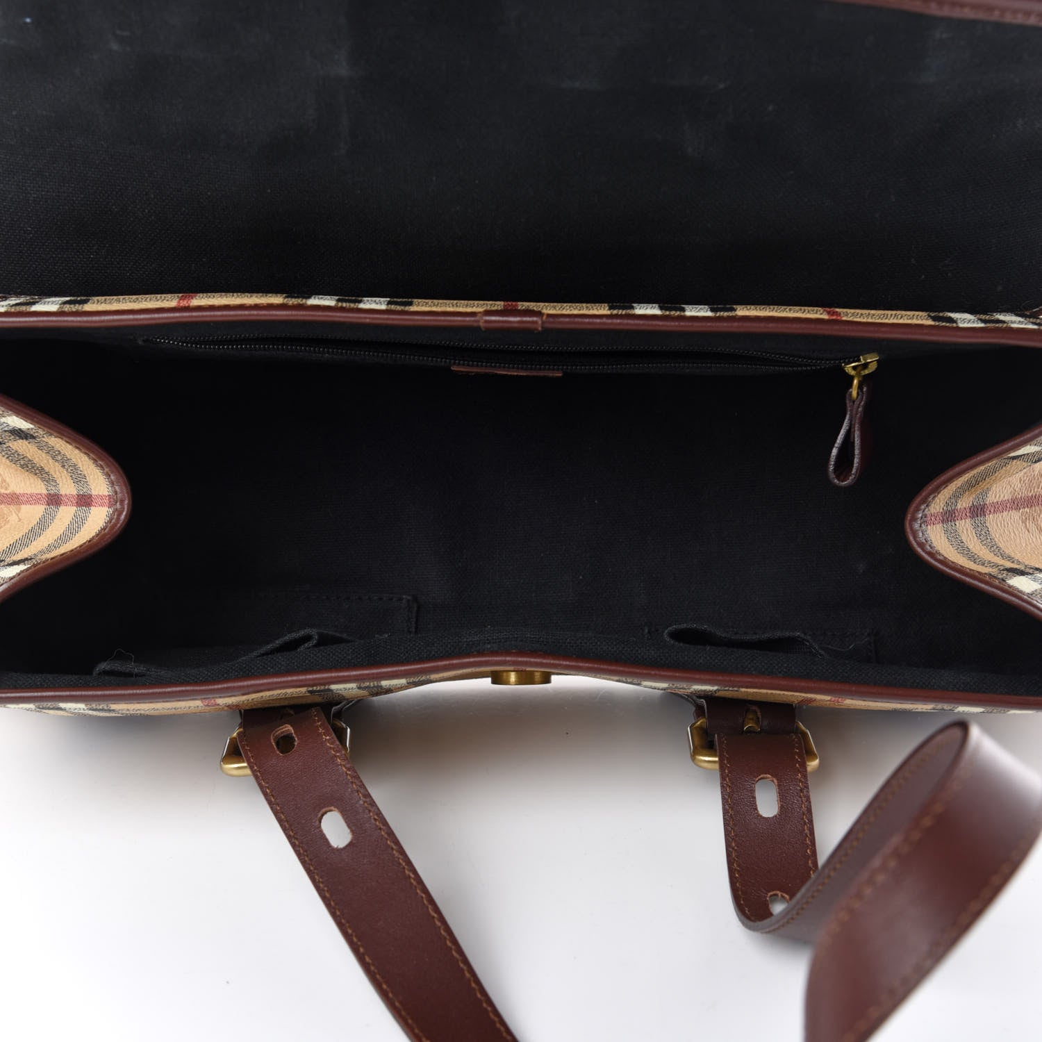 Burberry Haymarket Check Buckle Shoulder Bag Chocolate 5 of 12