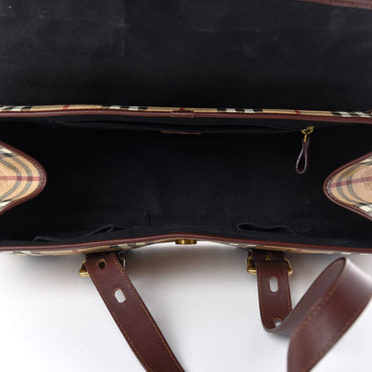 Burberry Haymarket Check Buckle Shoulder Bag Chocolate 5 of 12