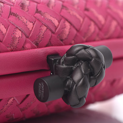 Bottega Veneta Nappa Intrecciato Metallic Placcato Knot Clutch Rose Shock 12 of 13