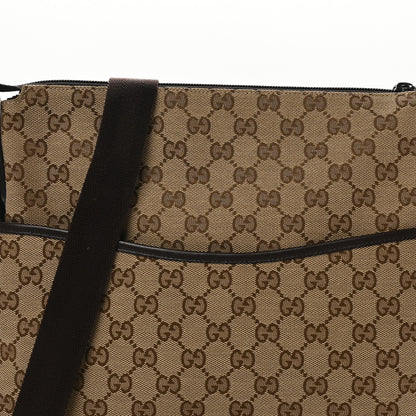 Gucci Monogram Calfskin Perforated Medium Flat Messenger Bag Dark Brown 8 of 10