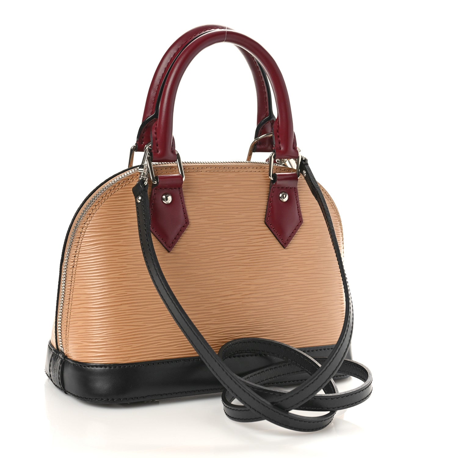 Louis Vuitton Epi Tri-Color Alma BB Vanilla Fuchsia Black 3 of 7