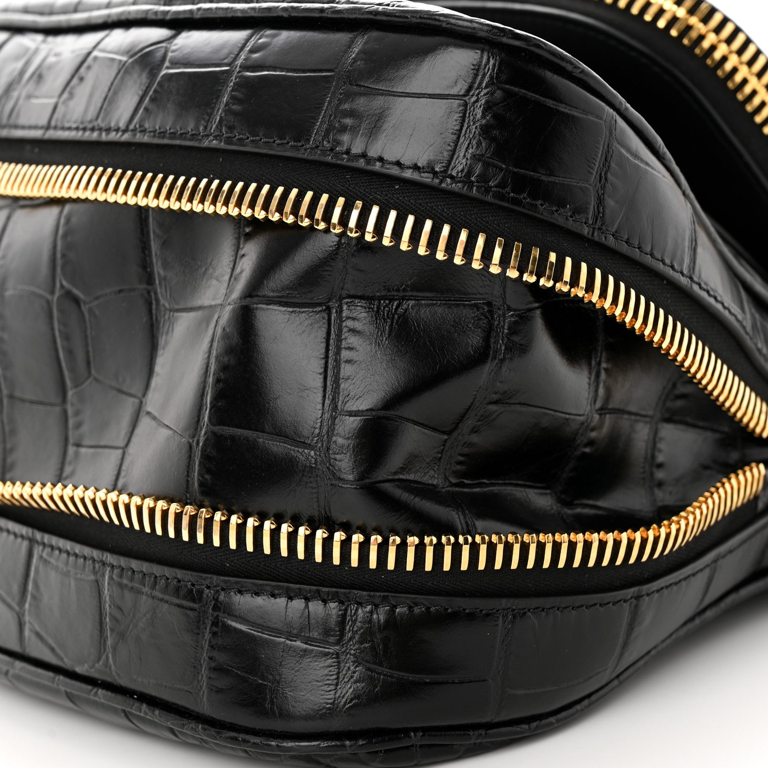 Tom Ford Calfskin Croc-Embossed Medium Jennifer Black 9 of 12