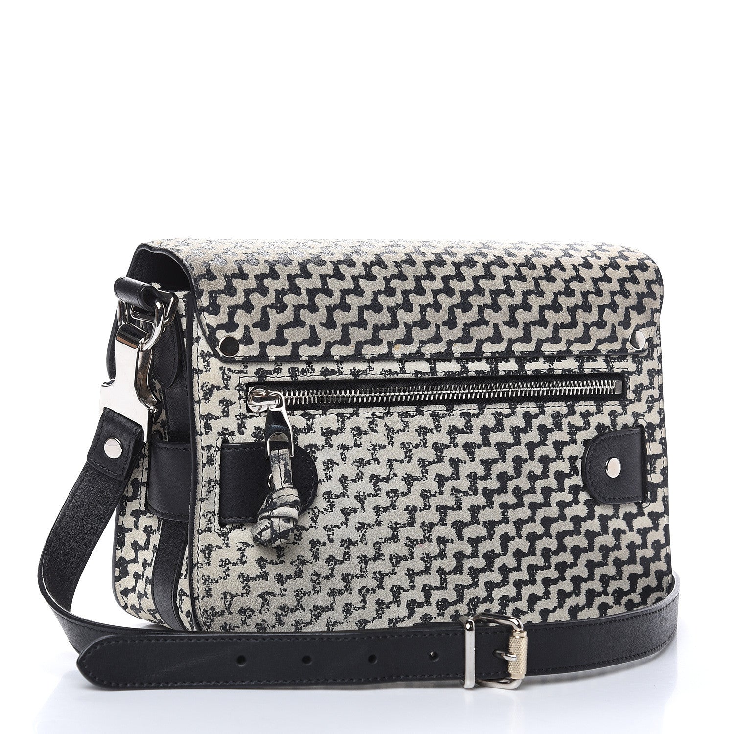 Proenza Schouler Suede Tweed Print Mini PS11 Classic Shoulder Bag Off White 3 of 16