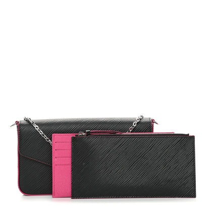 Louis Vuitton Epi Pochette Felicie Black Hot Pink 1 of 18