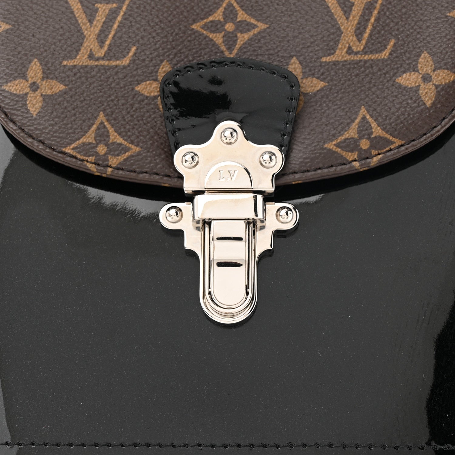 Louis Vuitton Patent Monogram Hot Springs Backpack Black 7 of 9