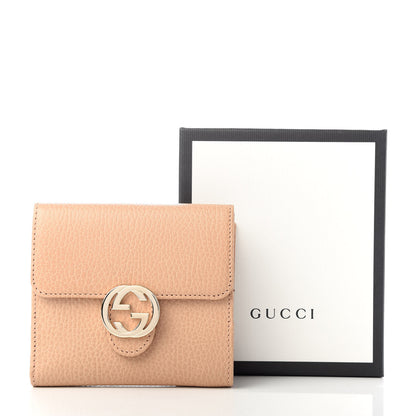 Gucci Dollar Calfskin Interlocking G French Wallet Camelia 7 of 7
