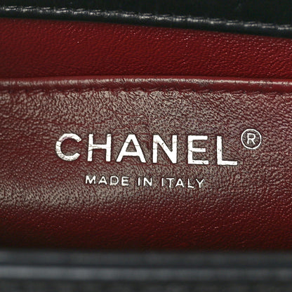 Chanel Calfskin Embossed Medium Paris Salzburg Boy Flap Black 6 of 10