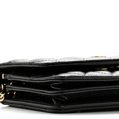 Chanel Caviar Quilted Mini Wallet On Chain WOC Black 9 of 11