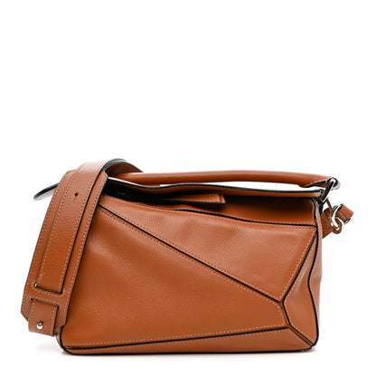 Loewe Grained Calfskin Small Puzzle Bag Tan 1 of 11