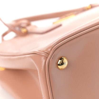 Prada Saffiano Vernice Mini Galleria Double Zip Tote Orchidea 8 of 11