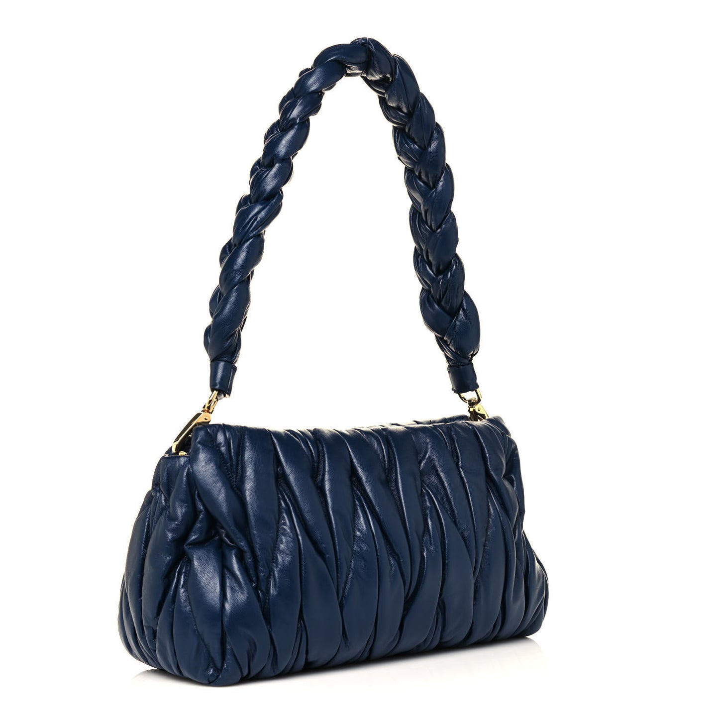 Nappa Matelasse Shoulder Bag Bleuette