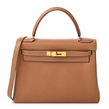 Hermes Courchevel Kelly Retourne 28 Gold 1 of 13