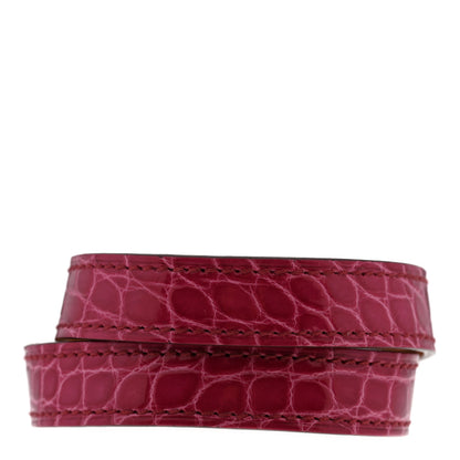 Hermes Shiny Alligator Kelly Double Tour Bracelet S Fuchsia 3 of 5