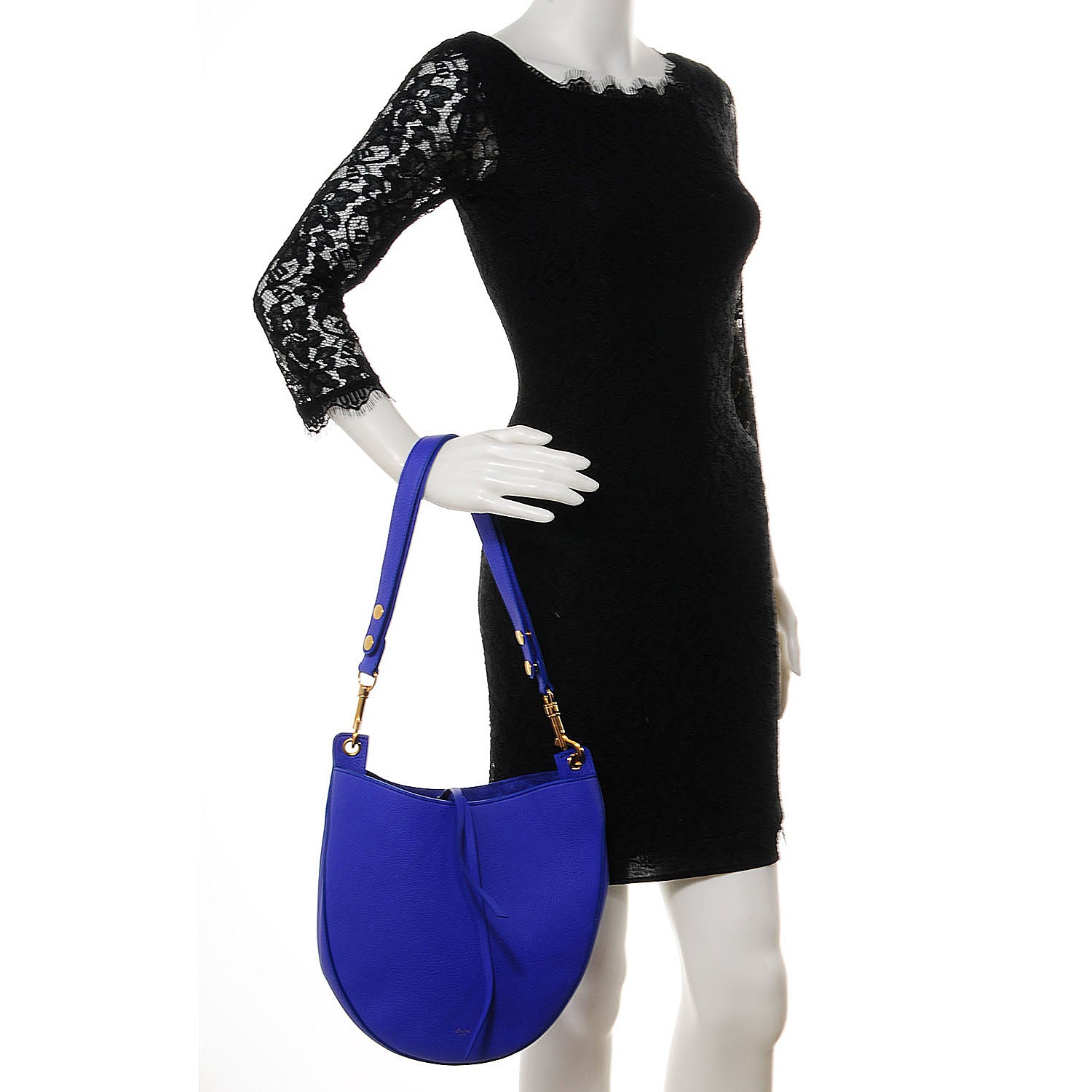 Celine Supple Calfskin Small Hobo Indigo 2 of 9
