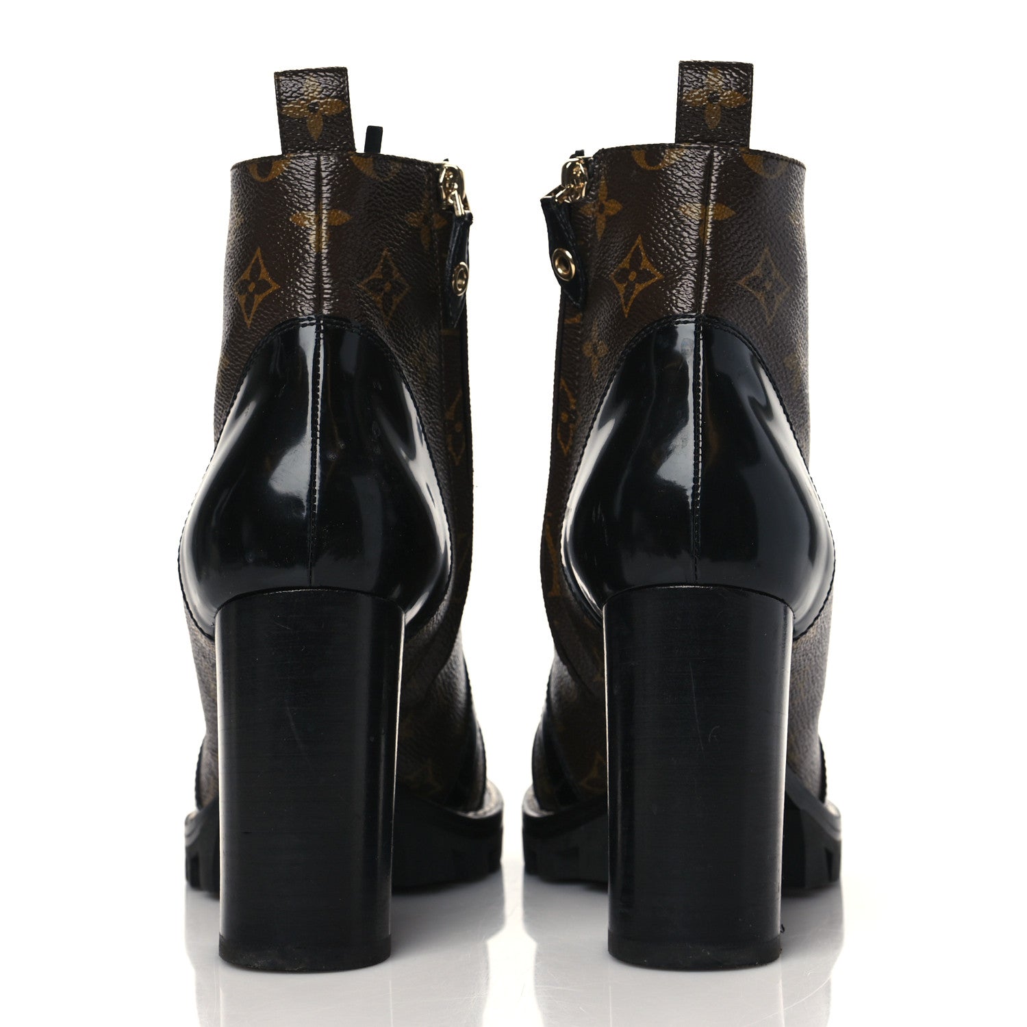 Louis Vuitton Patent Calfskin Monogram Star Trail Ankle Boots 40 Black 6 of 10