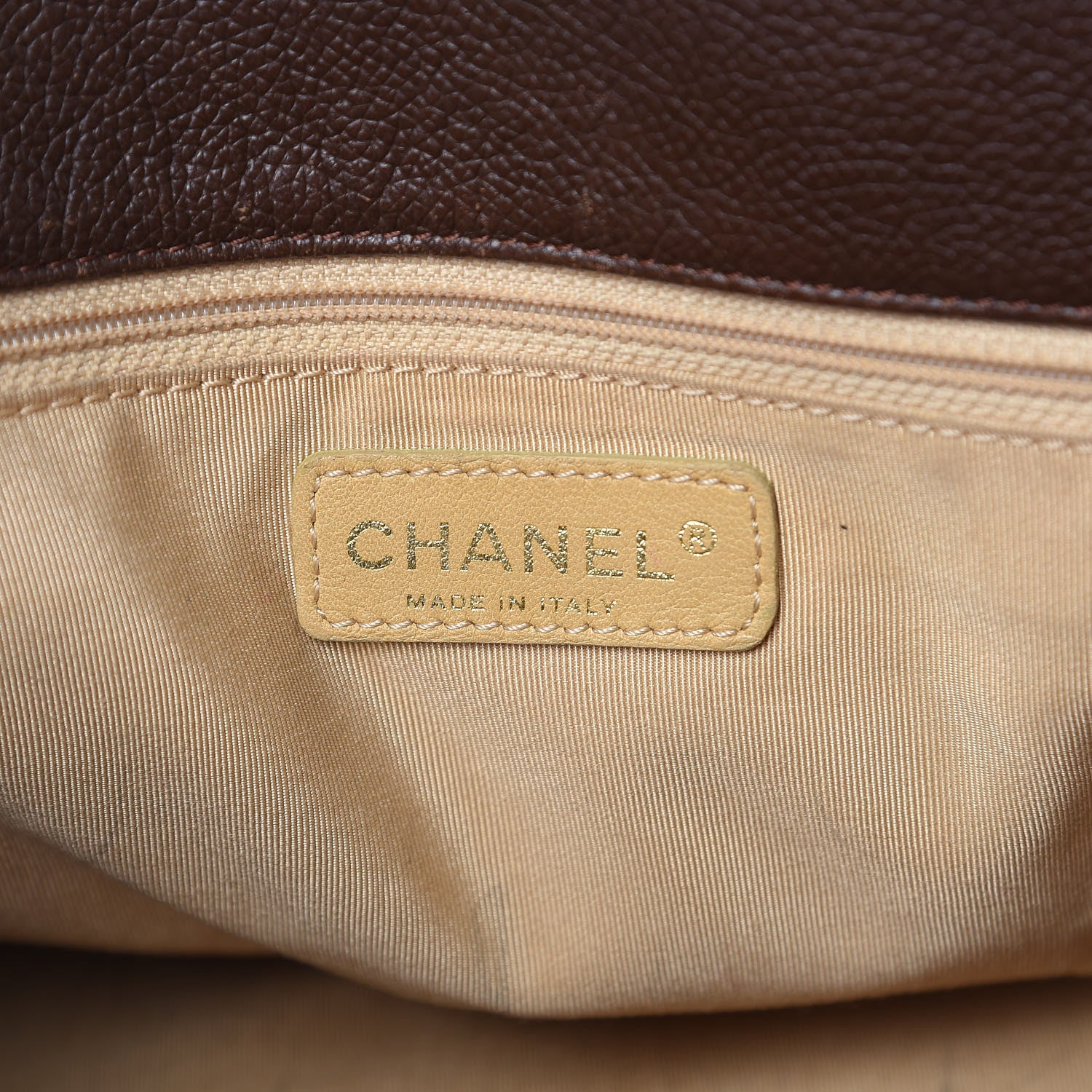 Chanel Calfskin Cerf Executive Shopper Tote Brown 6 of 28