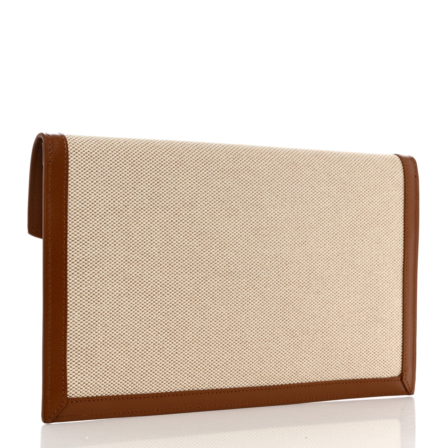 Saint Laurent Canvas Uptown Pouch Natural Beige Brick 3 of 8