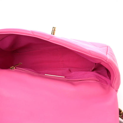 Chanel Lambskin Quilted Medium Chanel 19 Flap Pink 7 of 10