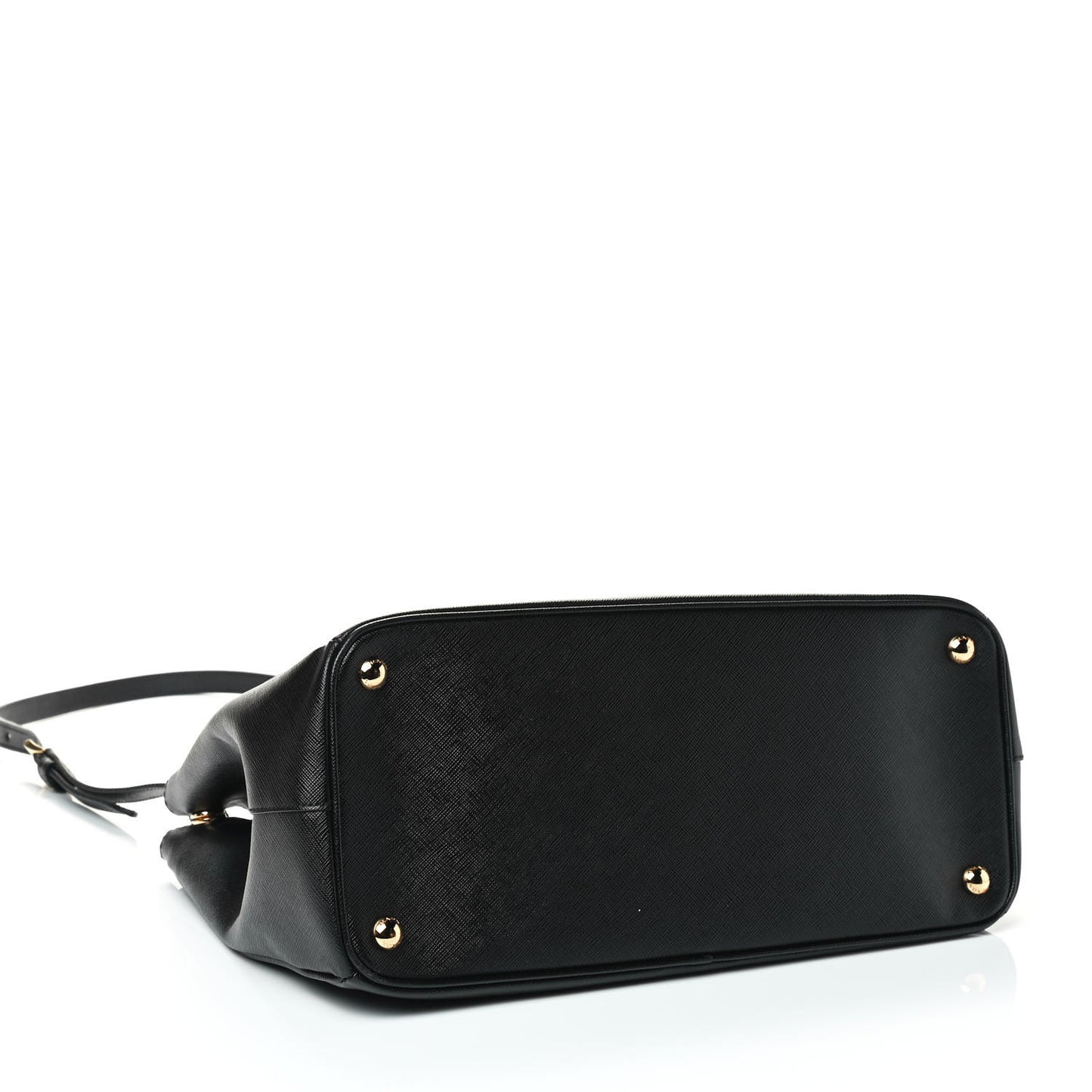Saffiano Medium Galleria Double Zip Tote Black